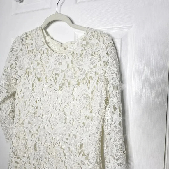 HEARTLOOM Revolve L Long Sleeve Lace Sheath Dress Bridal Wedding Rececption‎ - Picture 3 of 8